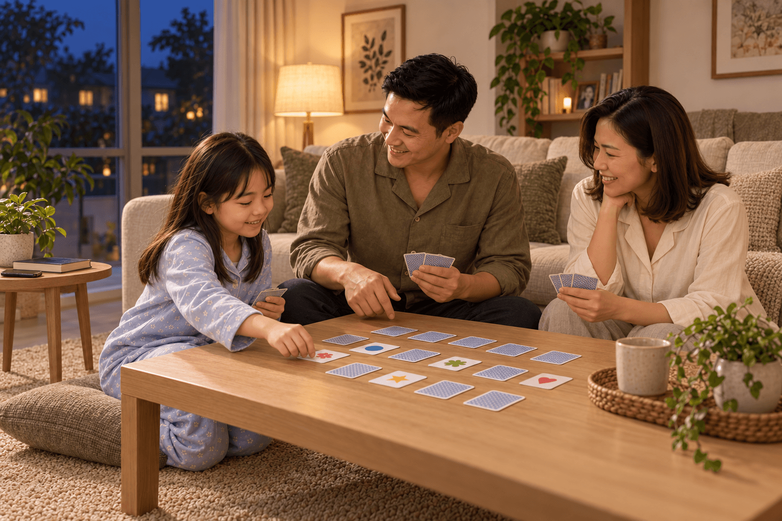 Sau bữa tối, cả nhà chọn một trò chơi ngắn. Mọi người định gọi cho bà rồi đọc sách trước giờ ngủ.