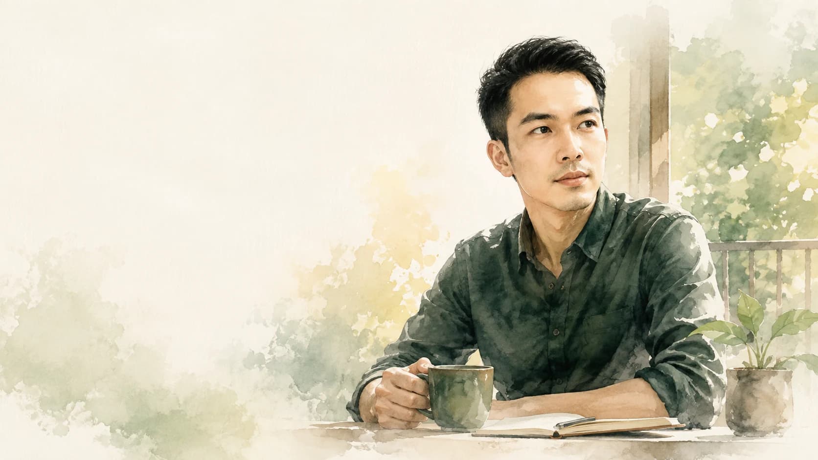 Một khoảnh khắc học tập yên tĩnh bên cửa sổ